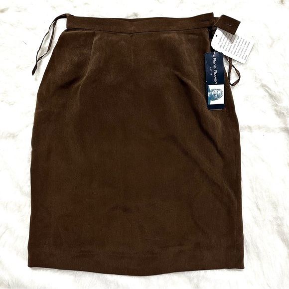 Rena Rowan Dresses & Skirts - Rena Rowan Brown Skirt Silk.